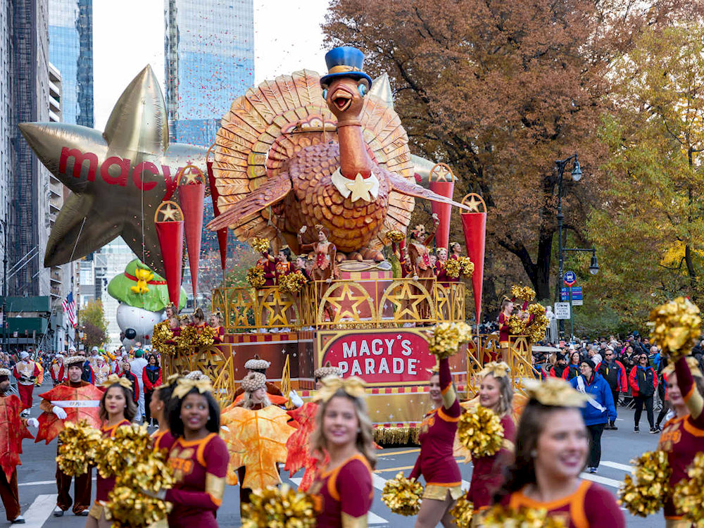 The vibrant, colorful atmosphere of the parade 